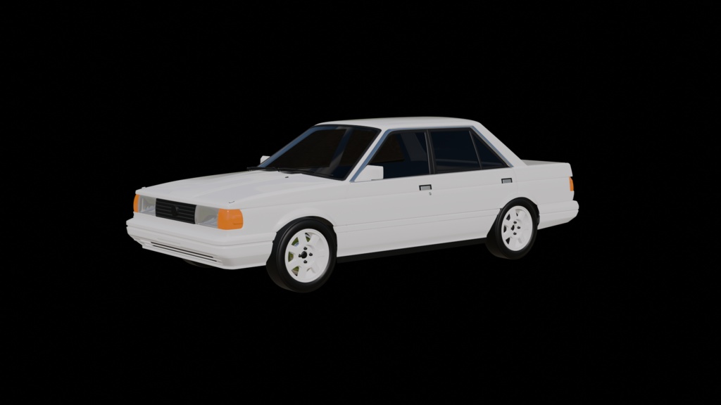 【3D素材】　日産サニー B12 4ドア　blender file