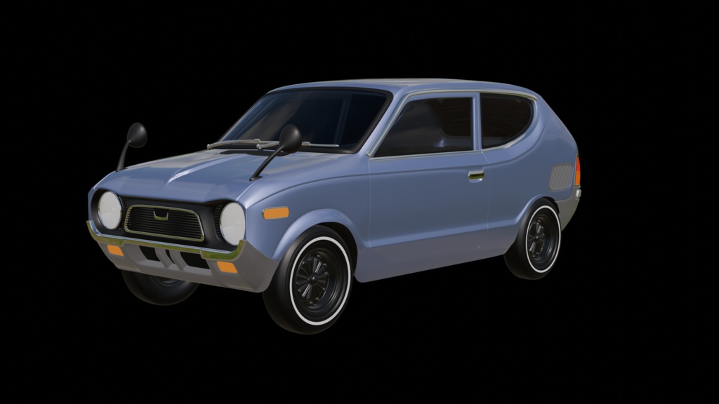 【3D素材】　フロンテ　LC20  2ドア　　blender file