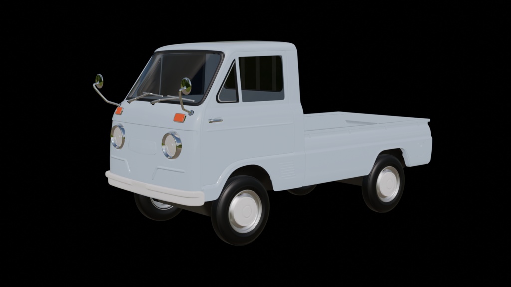 【3D素材】　ハイゼット　キャブオーバ　S35　　 blender file