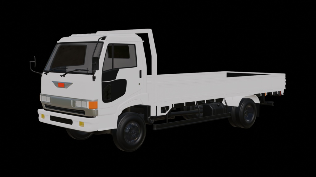 【3D素材】デイキャブレンジャー　トラック 4t ロング　 blender file