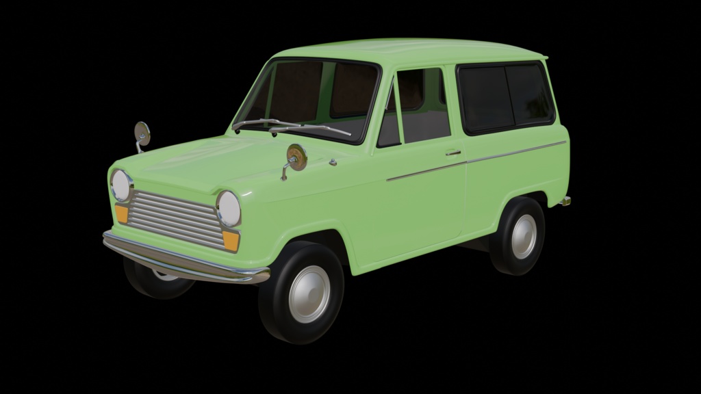 【3D素材】B360 中期型　ライトバン　　 blender file