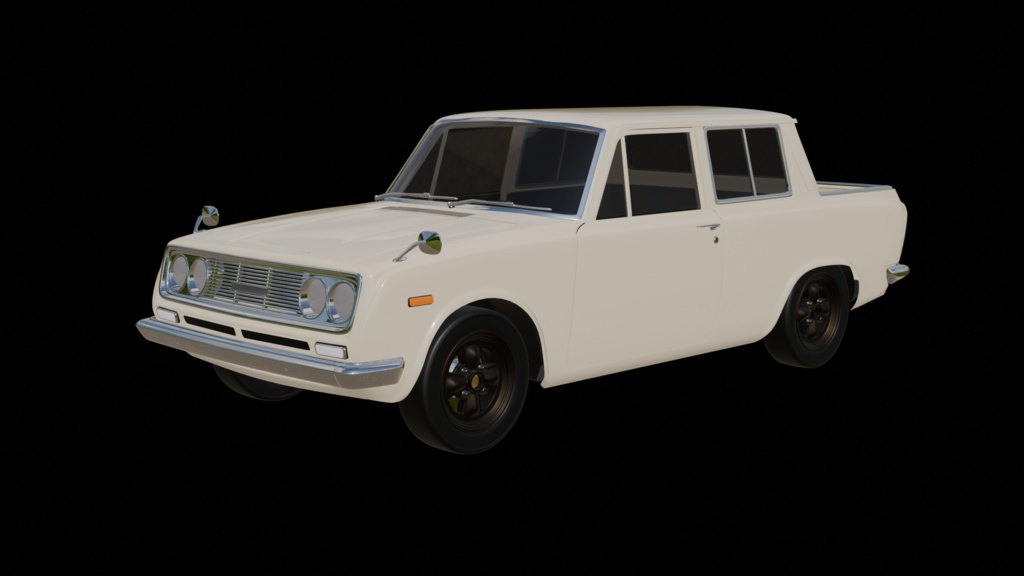 【3D素材】コロナ 3代目　ピックアップ　 blender file