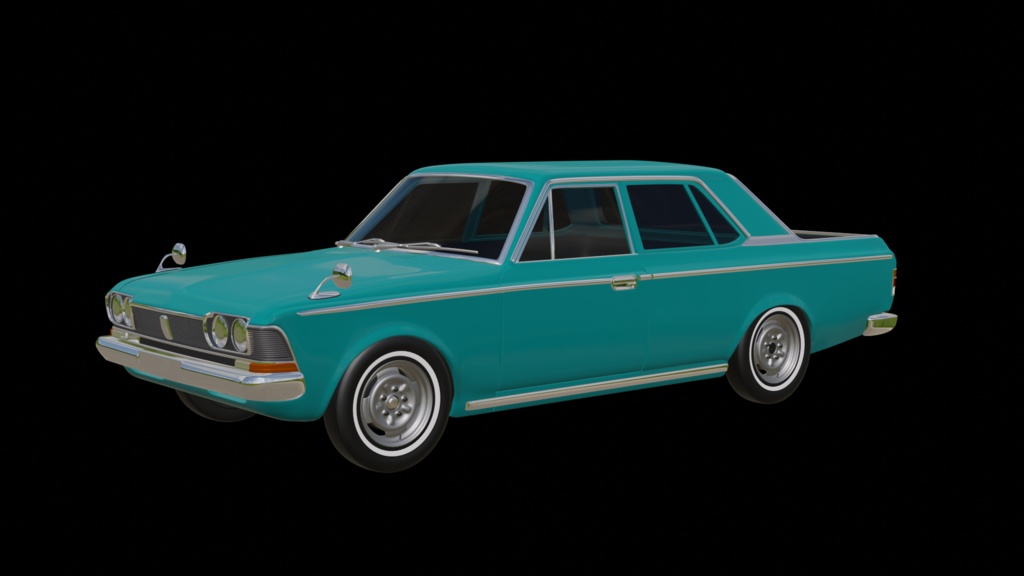 【3D素材】クラウン 3代目　ダブルピックアップ　 blender file