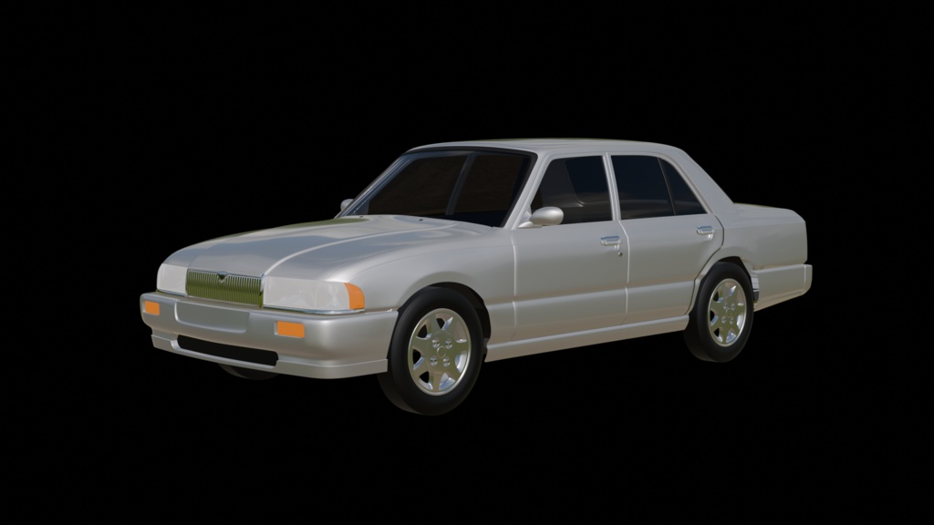 【3D素材】クルー　4ドアセダン　 blender file