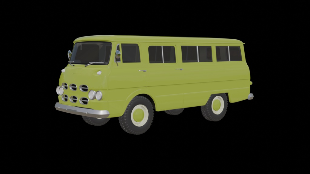 【3D素材】プリンスマイクロバス　後期　 blender file