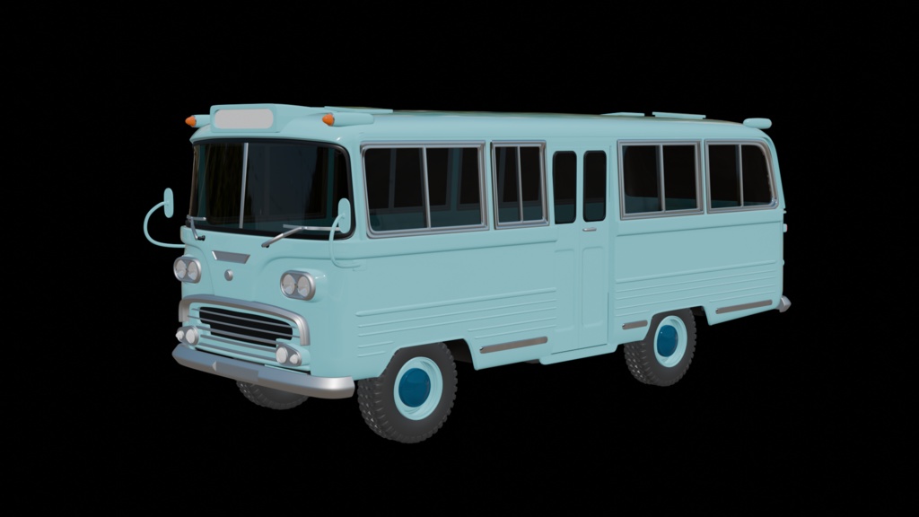 【3D素材】プリンスライトコーチ　初代　21人乗り　 blender file