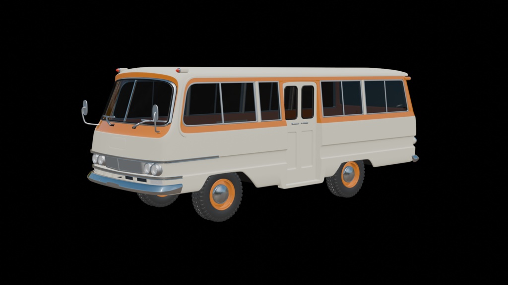 【3D素材】プリンスライトコーチ　2代目　前期　 blender file