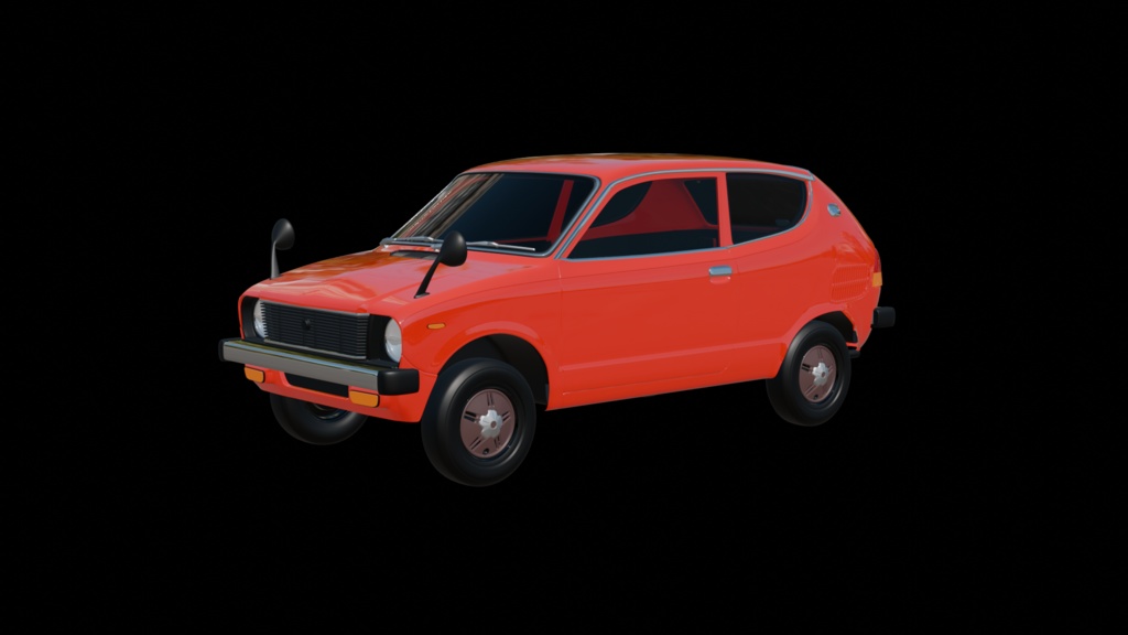 【3D素材】フロンテ　7s 2ドア　 blender file