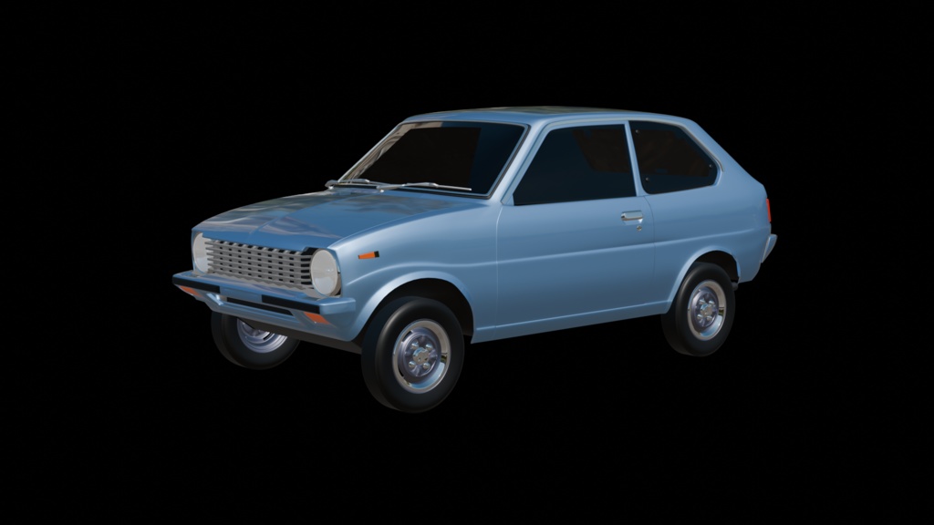 【3D素材】ミニカ　4代目　2ドア　 blender file