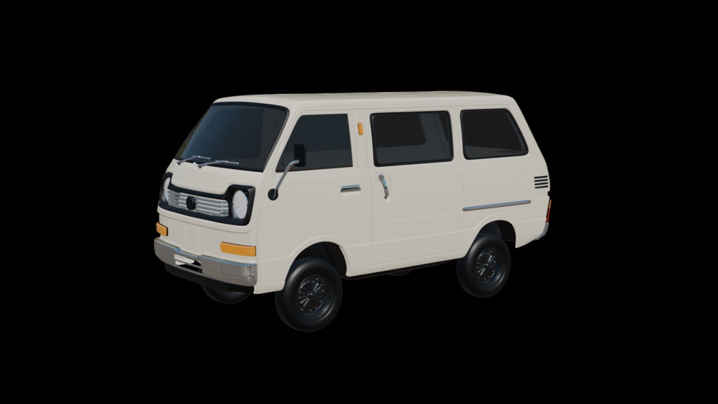 【3D素材】ハイゼットバン　ｓ40　 blender file