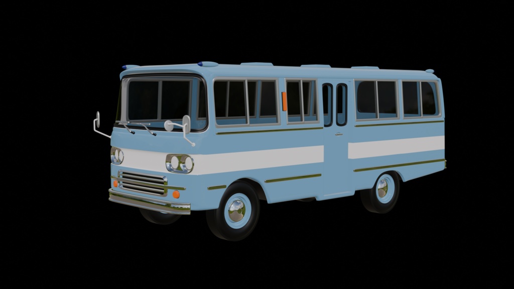 【3D素材】e2000 改　マイクロバス　 blender file