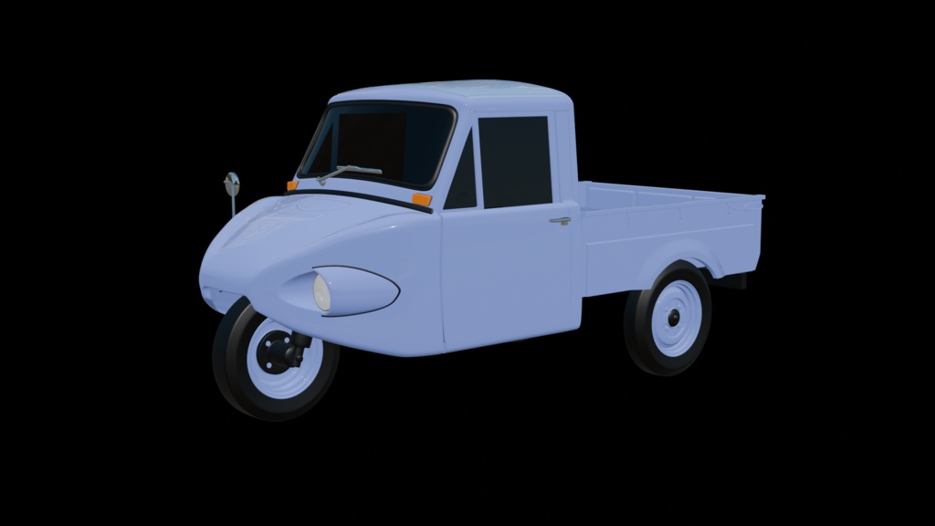 【3D素材】SM型　3輪トラック　 blender file