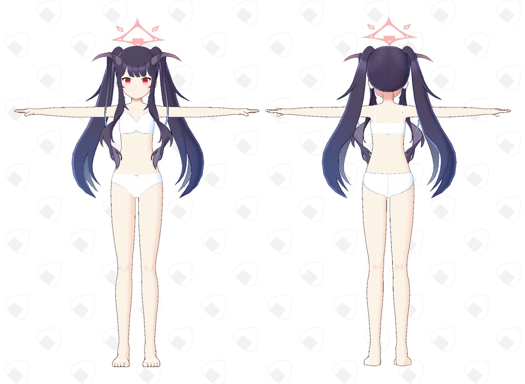 【ブルアカMMD&VRChat】愛清フウカv1.3