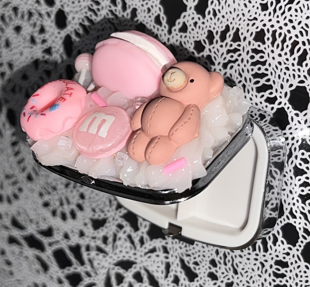 ホイップデコ ミラー付きピルケース シルバー【SP-06】