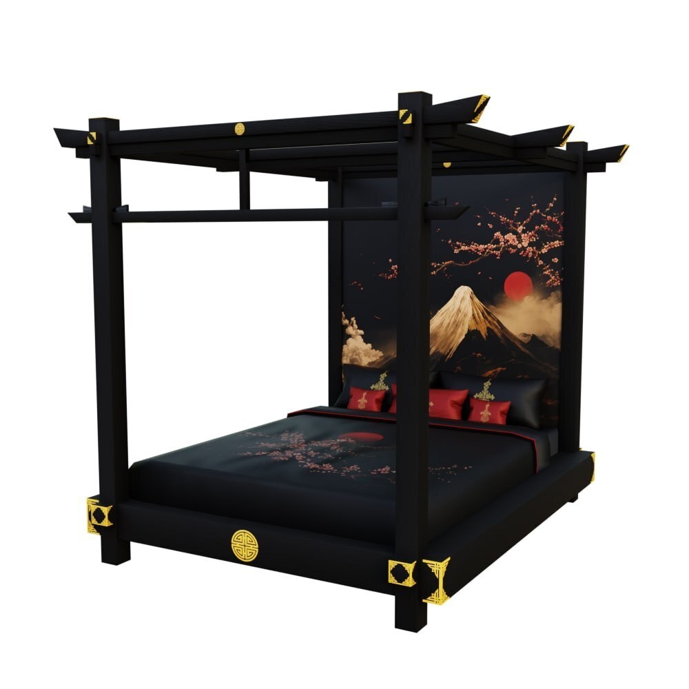 Japanese Zen Canopy Bed (VRChat Optimized)