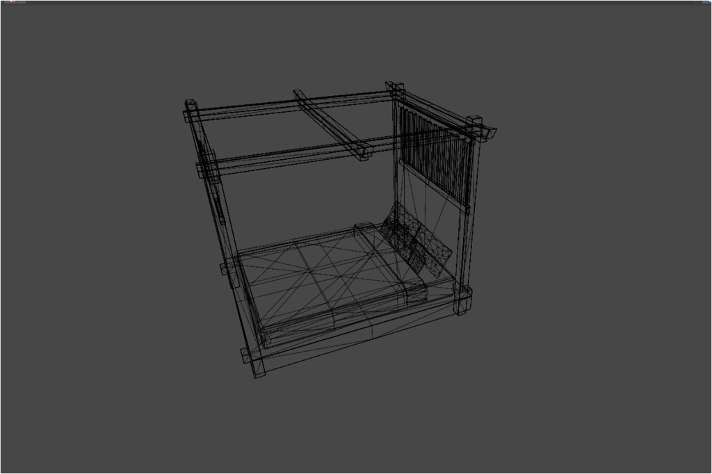 Japanese Zen Canopy Bed (VRChat Optimized)