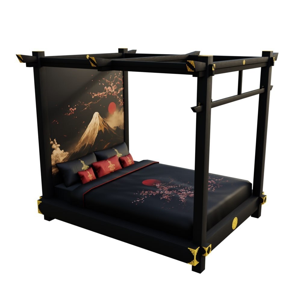 Japanese Zen Canopy Bed (VRChat Optimized)