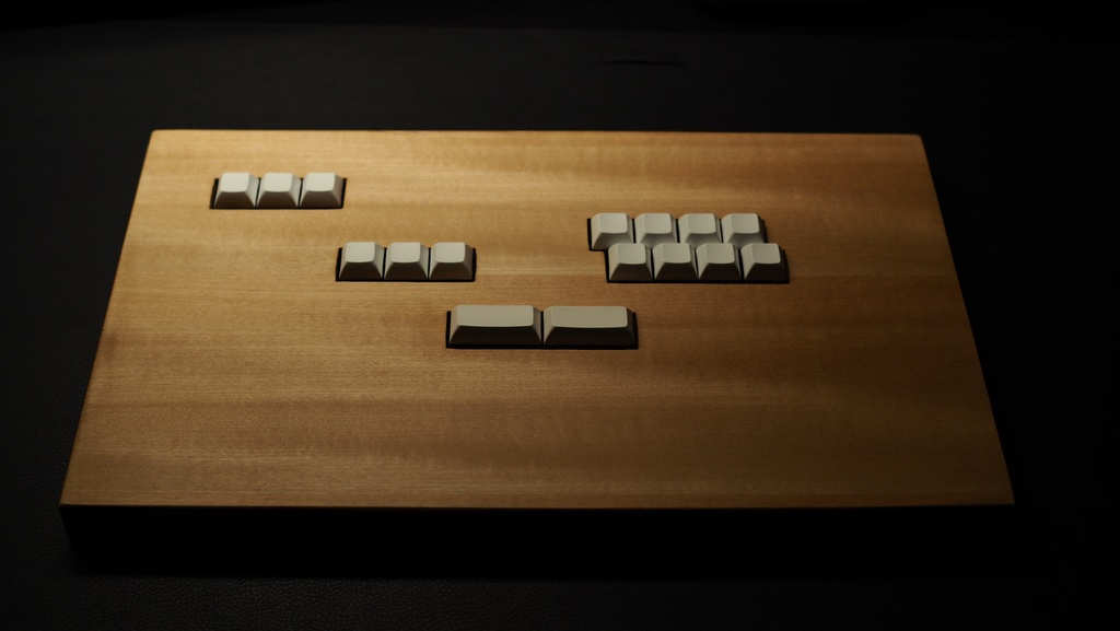 木製キーボード型アケコン　スペース分割タイプ