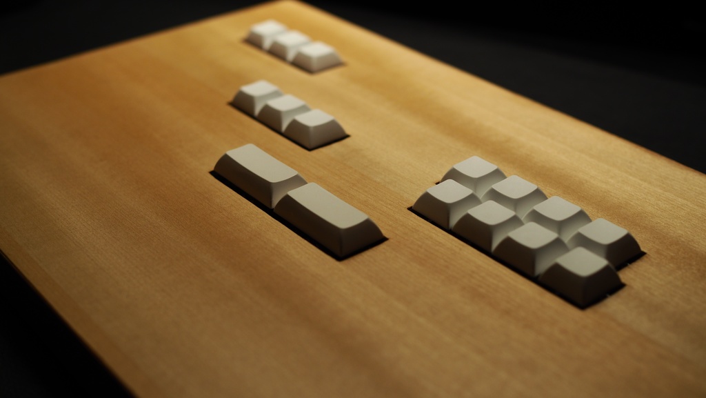 木製キーボード型アケコン スペース分割タイプ