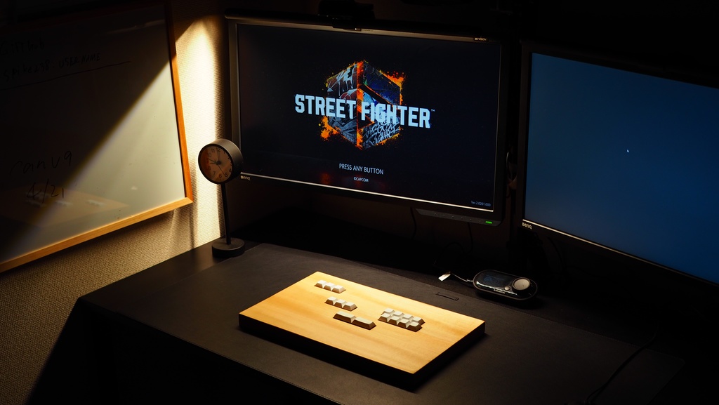 木製キーボード型アケコン スペース分割タイプ