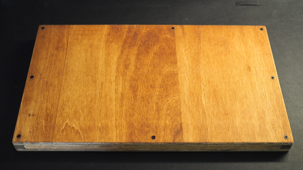 木製キーボード型アケコン ダークウォルナット