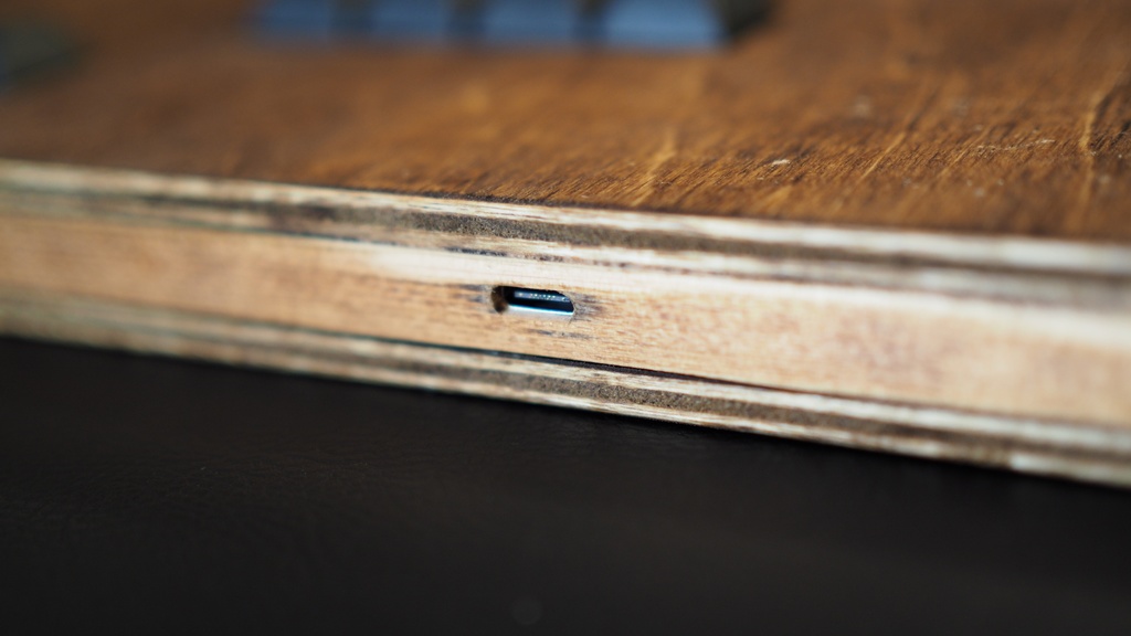 木製キーボード型アケコン ダークウォルナット