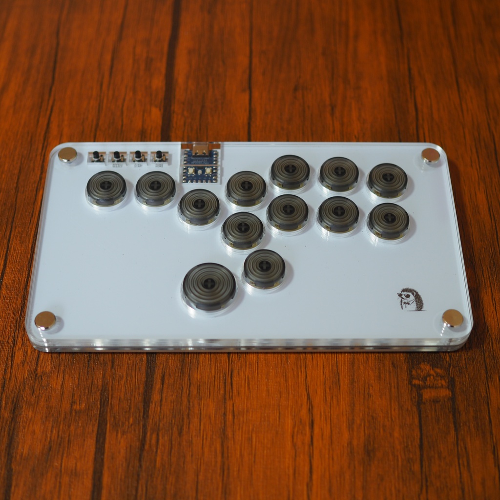 【LED】アクリルコンパクトレバーレス１３ボタン