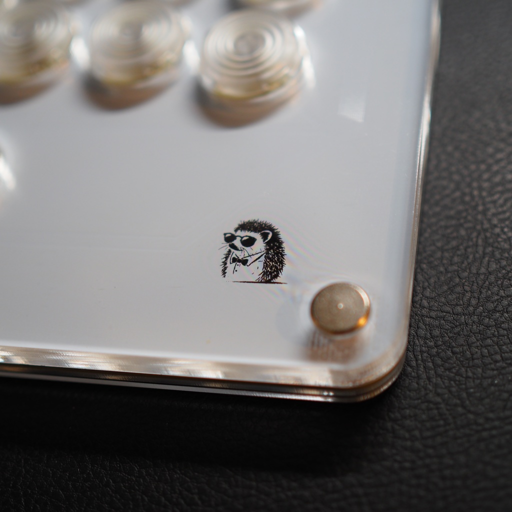 【LED】アクリルミニレバーレス14ボタン ホワイト