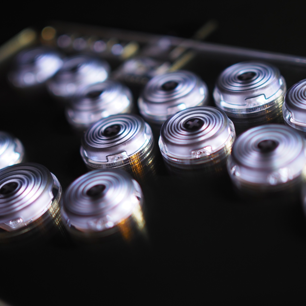 【LED】アクリルミニレバーレス14ボタン ブラック
