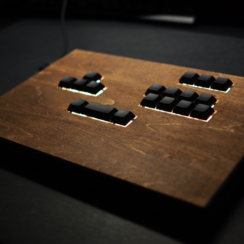 木製キーボード型レバーレス ダークウォルナット