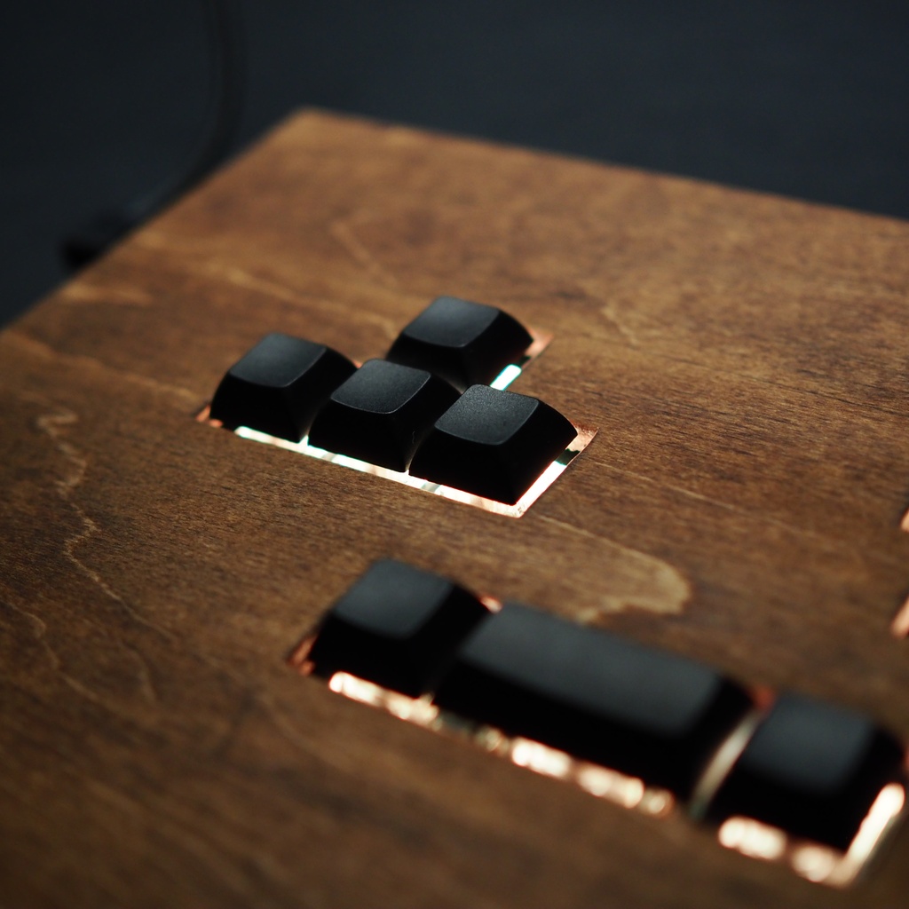 木製キーボード型レバーレス ダークウォルナット