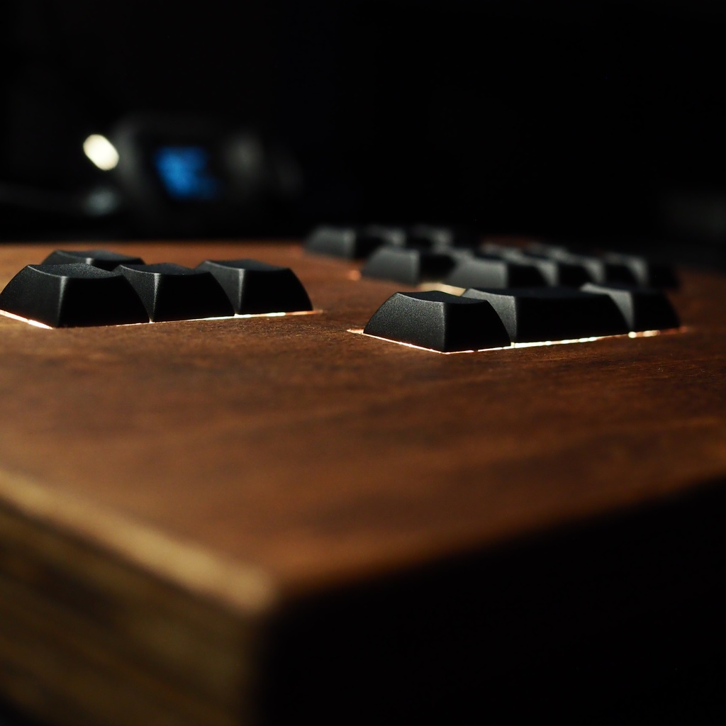木製キーボード型レバーレス ダークウォルナット