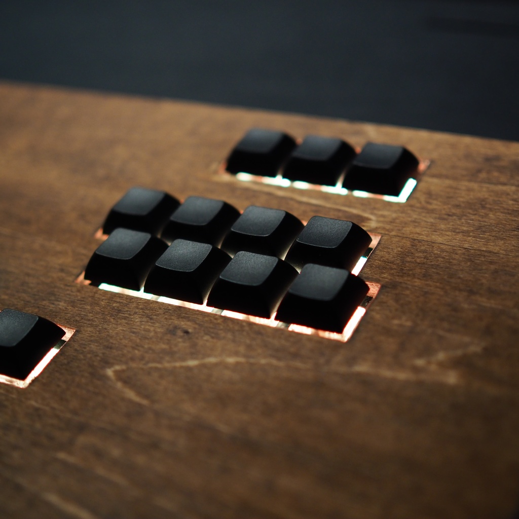 木製キーボード型レバーレス ダークウォルナット