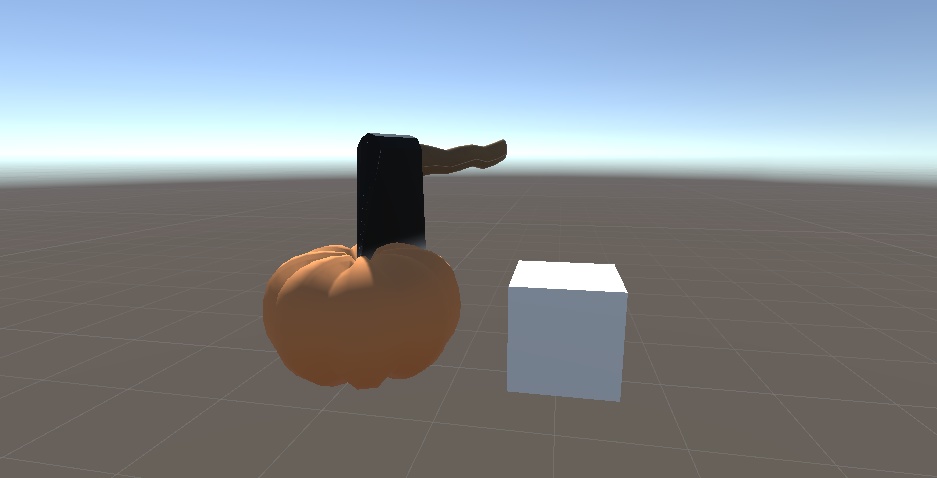 【無料・3Dモデル】斧カボチャ【ハロウィーン】