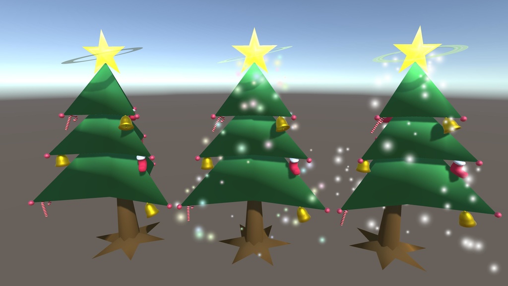 雪の降るクリスマスツリー【3Dモデル】