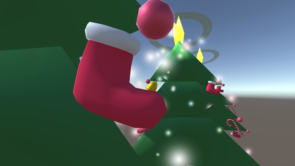 雪の降るクリスマスツリー【3Dモデル】