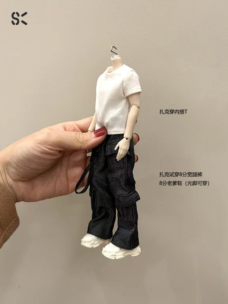 SK Couture ワイドレッグジーンズ 北冥8分 西西里往事