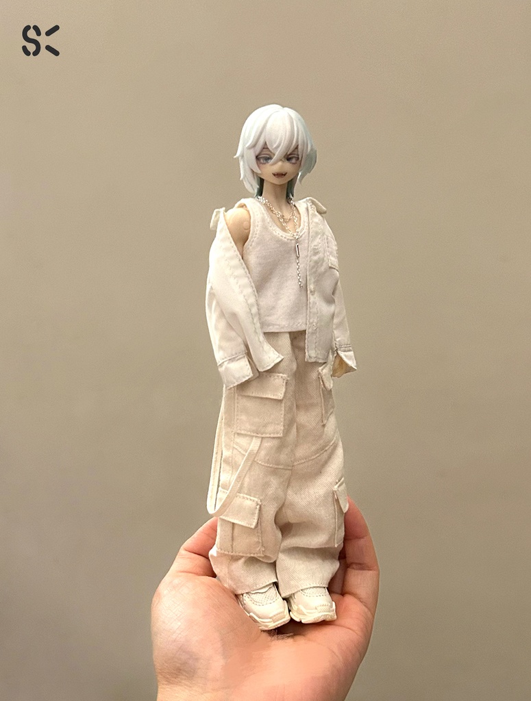 SK Couture ワイドレッグジーンズ 北冥8分 西西里往事