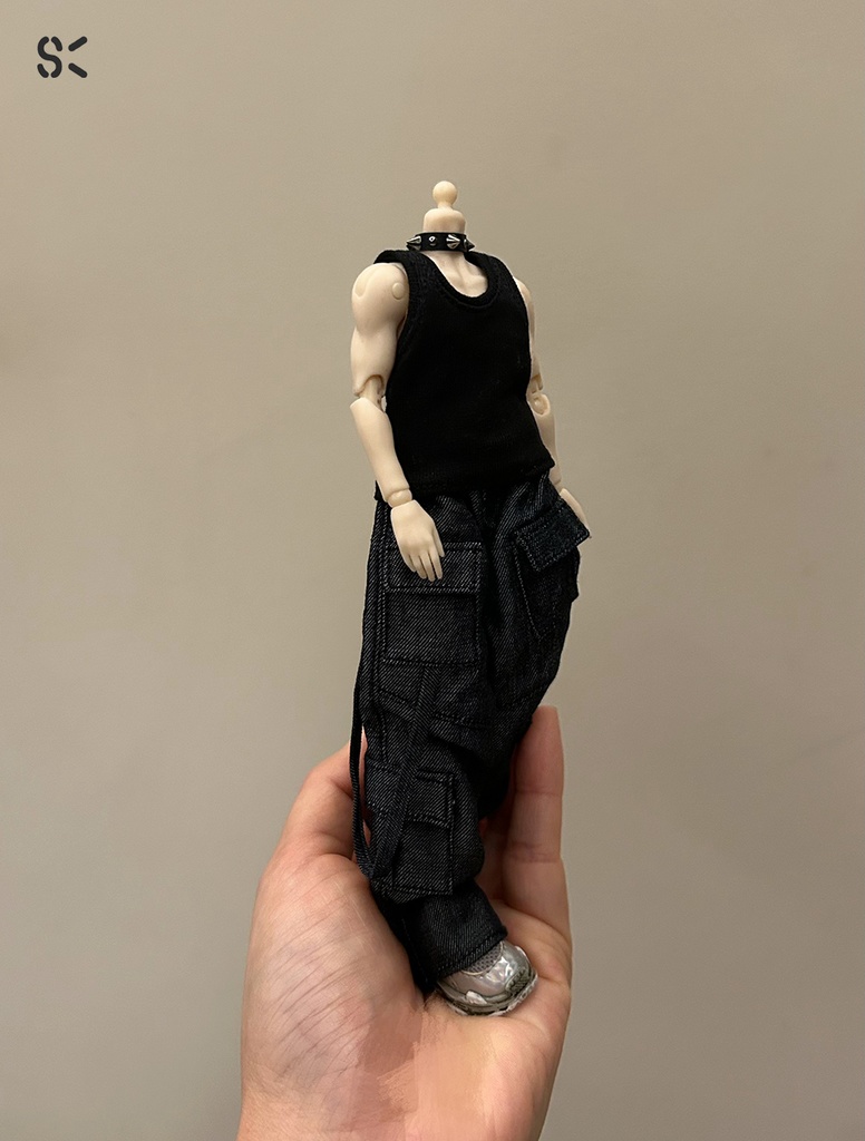 SK Couture ワイドレッグジーンズ 北冥8分 西西里往事