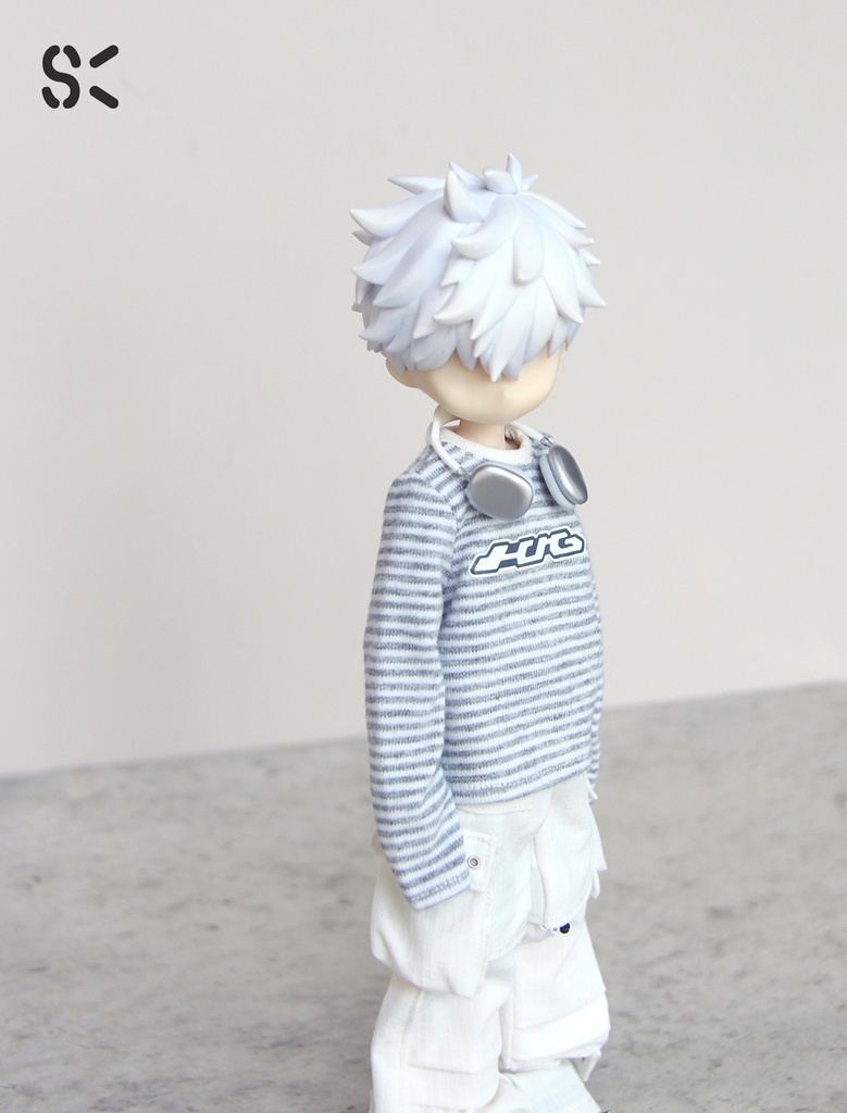 SK Couture ストライプ長袖 T シャツ 扎克事件 西西里往事 北冥12分 阿巳3 北冥8 Azone Obitsu 22 24