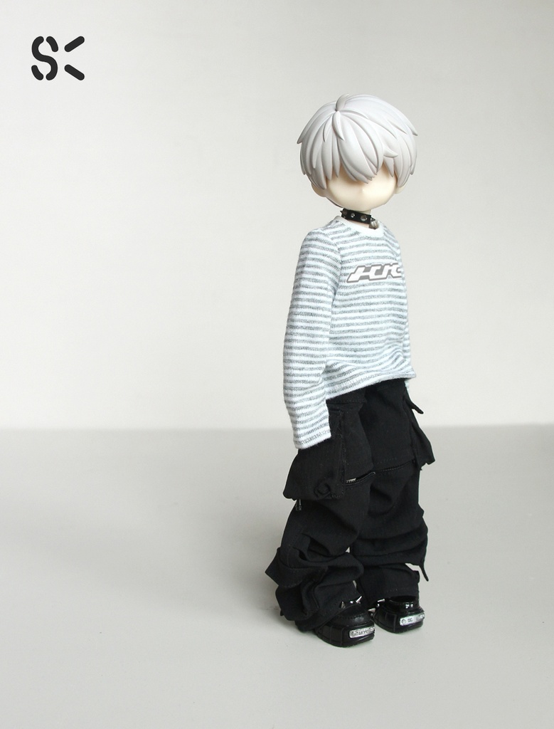 SK Couture ストライプ長袖 T シャツ 扎克事件 西西里往事 北冥12分 阿巳3 北冥8 Azone Obitsu 22 24