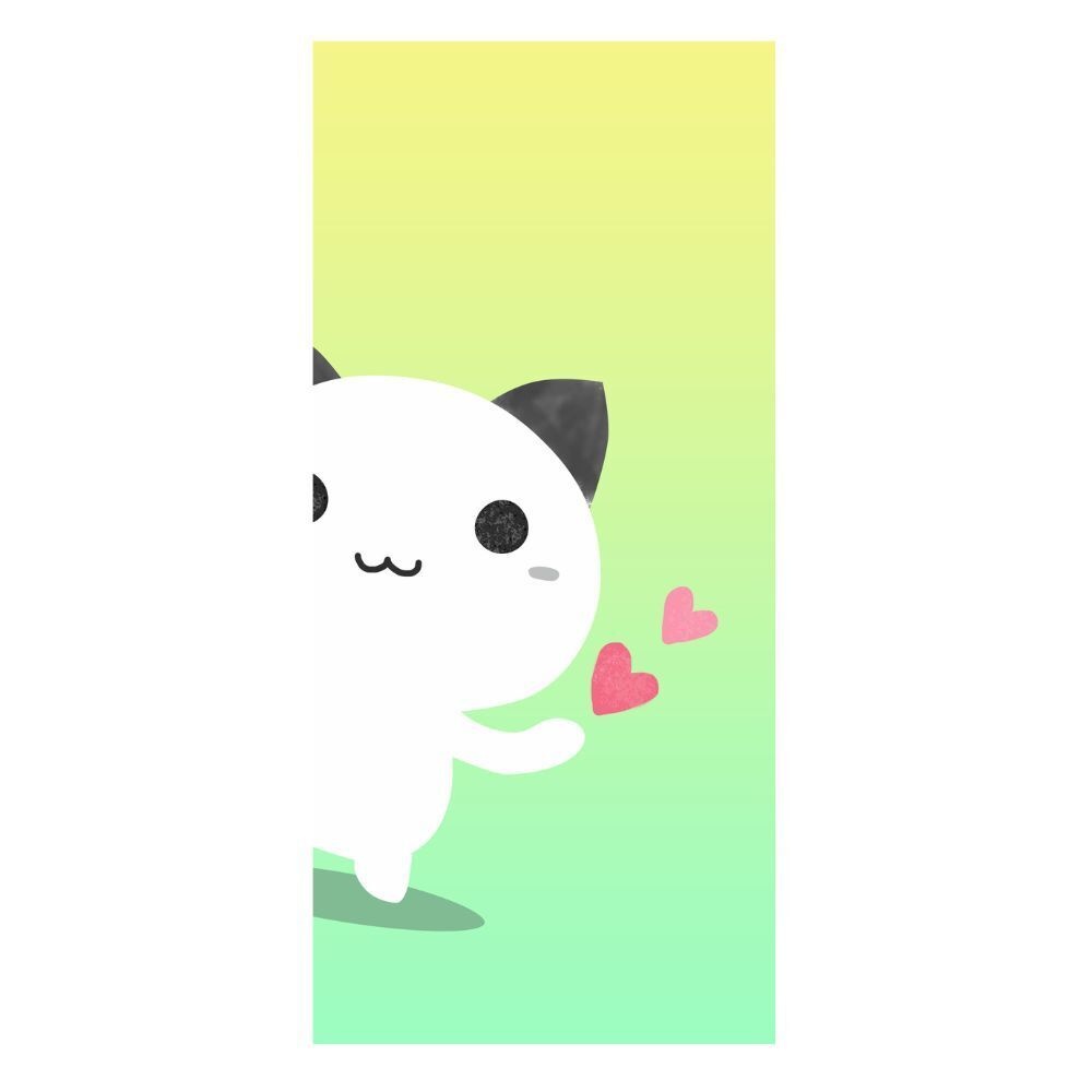 【無料】キラキラ星空とひょっこりネコのスマホ待ち受け2枚セット(LINEスタンプお揃いデザイン)