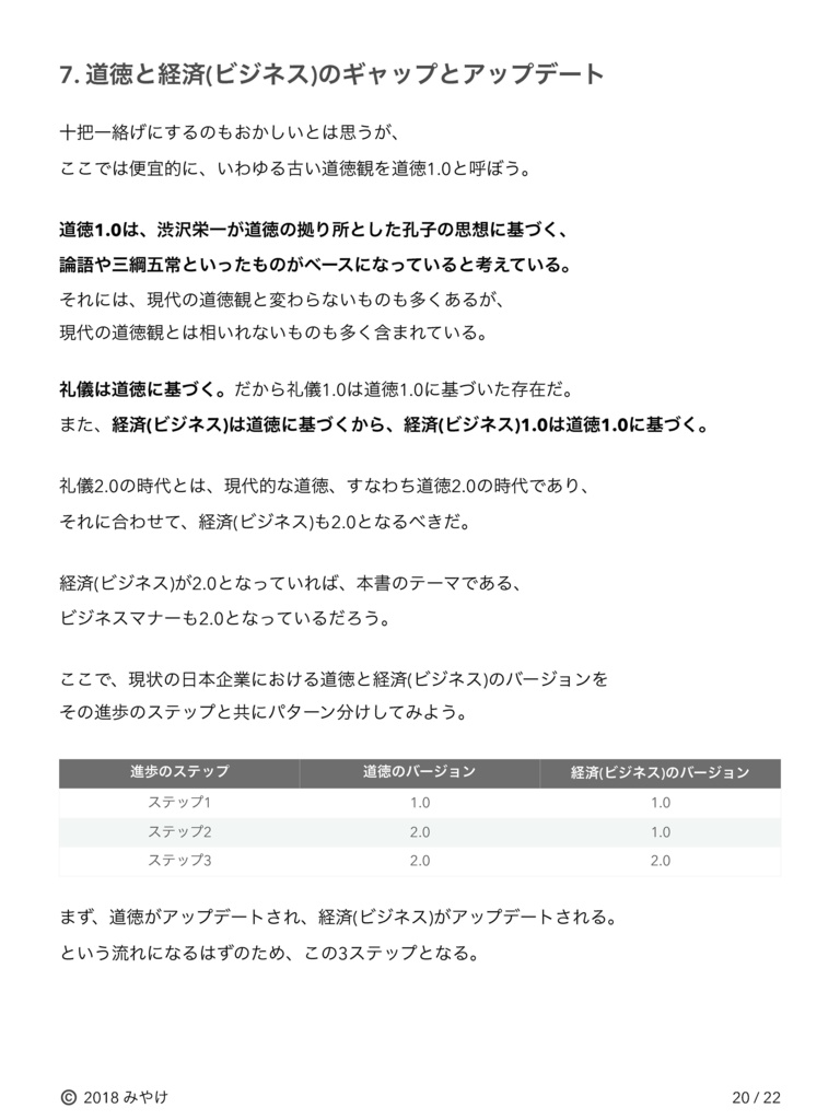 立ち読み自由 「礼儀2.0時代のビジネスマナー 道徳と経済のギャップをなくそう」