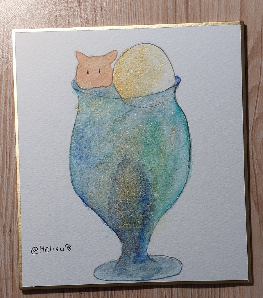 クリームソーダメンダコちゃんミニ色紙