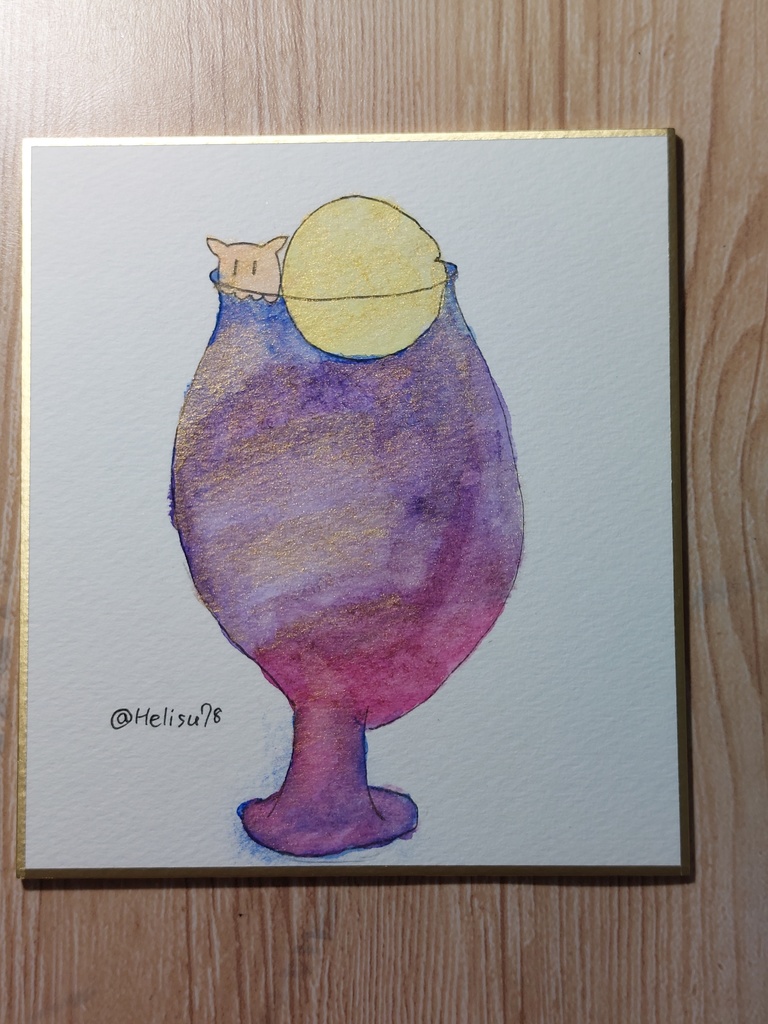 クリームソーダメンダコちゃんミニ色紙