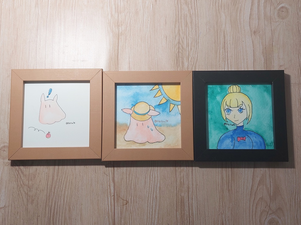 【まちゅむら祭06】ましかくミニ原画【額縁付き】