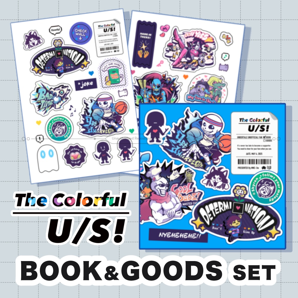 新刊ミニイラスト本＆ステッカー４点セット[The Colorful U/S!]