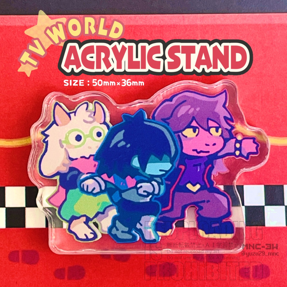 【5/16〜通販】TV WORLD！自立型の厚手ミニアクリルスタンド