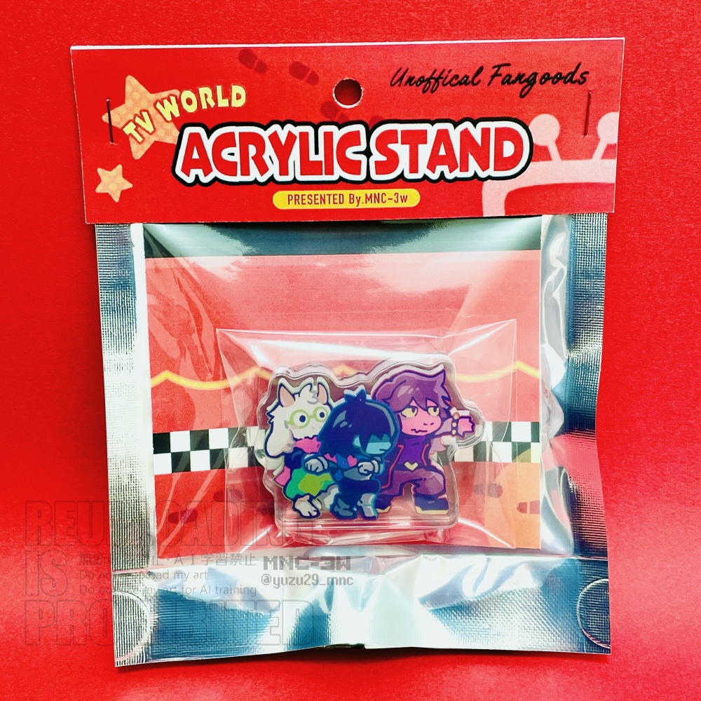 【5/16〜通販】TV WORLD!自立型の厚手ミニアクリルスタンド