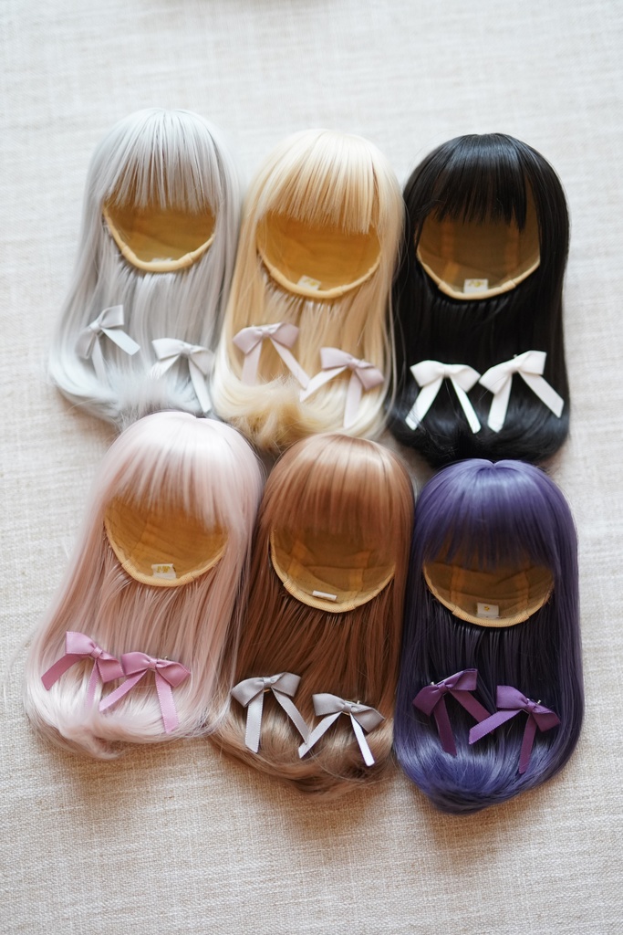 【Mint Star】ワンカールミディアム ドール用ウィッグ 9インチ